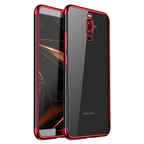 Funda Silicona Ultrafina Carcasa Transparente H01 para Huawei Mate 9 Pro Rojo