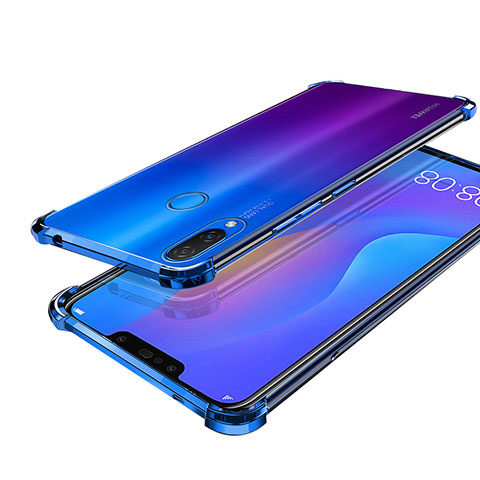 Funda Silicona Ultrafina Carcasa Transparente H01 para Huawei Nova 3i Azul