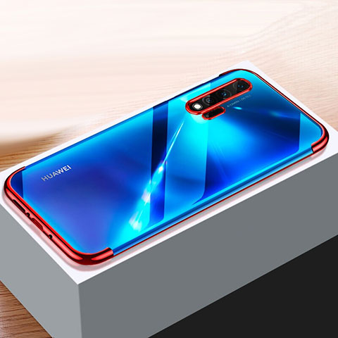 Funda Silicona Ultrafina Carcasa Transparente H01 para Huawei Nova 6 5G Rojo