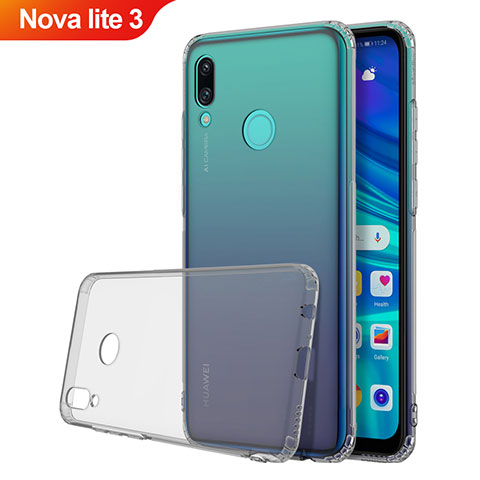 Funda Silicona Ultrafina Carcasa Transparente H01 para Huawei Nova Lite 3 Gris