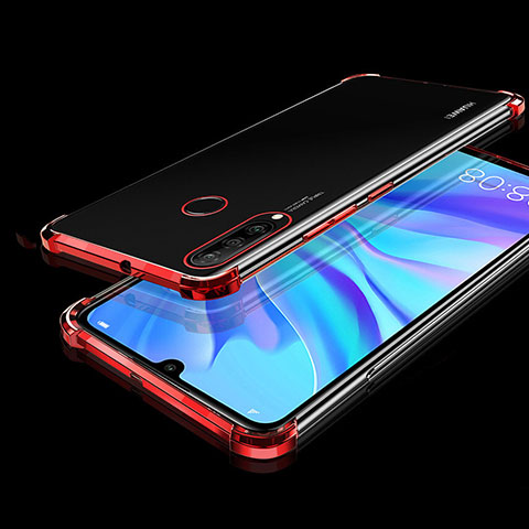 Funda Silicona Ultrafina Carcasa Transparente H01 para Huawei P30 Lite New Edition Rojo