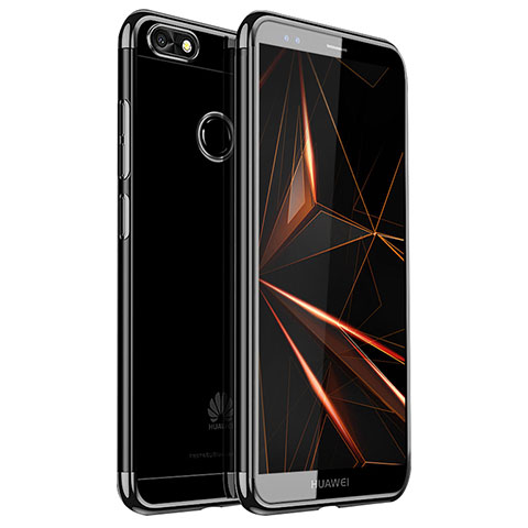 Funda Silicona Ultrafina Carcasa Transparente H01 para Huawei Y6 Pro (2017) Negro