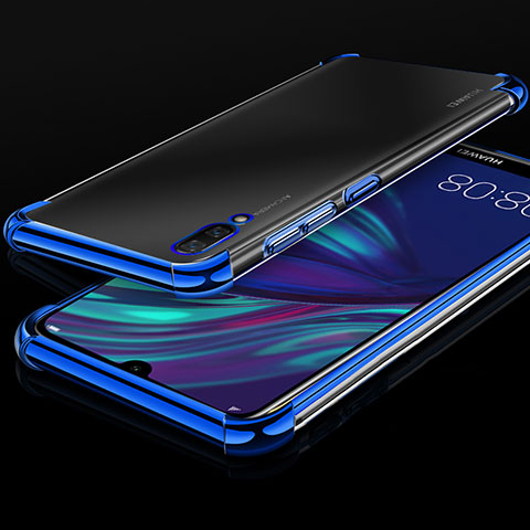 Funda Silicona Ultrafina Carcasa Transparente H01 para Huawei Y7 Prime (2019) Azul