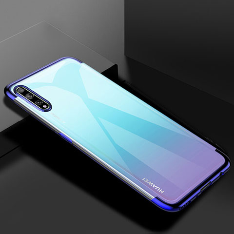 Funda Silicona Ultrafina Carcasa Transparente H01 para Huawei Y8p Azul