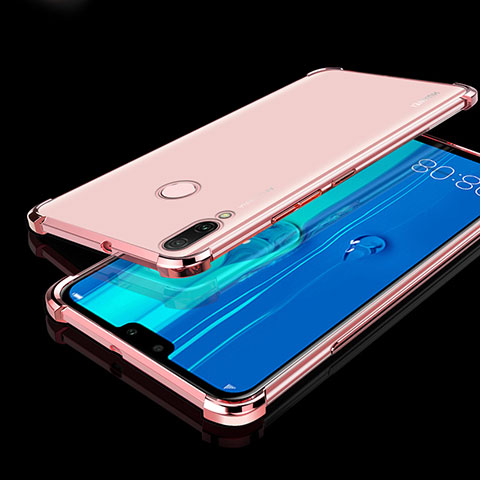 Funda Silicona Ultrafina Carcasa Transparente H01 para Huawei Y9 (2019) Oro Rosa