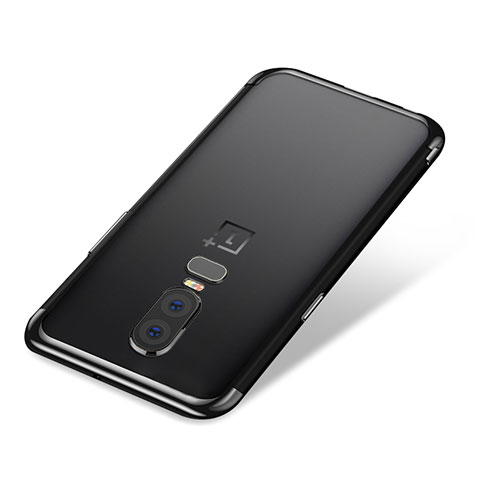 Funda Silicona Ultrafina Carcasa Transparente H01 para OnePlus 6 Negro