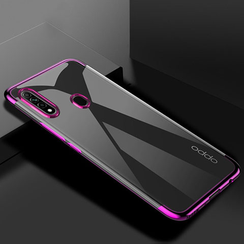 Funda Silicona Ultrafina Carcasa Transparente H01 para Oppo A31 Morado