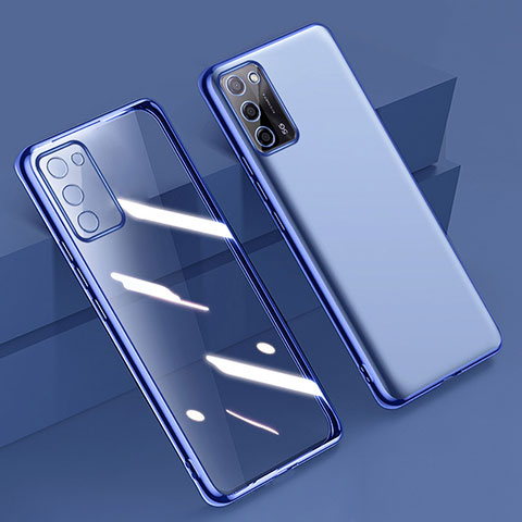 Funda Silicona Ultrafina Carcasa Transparente H01 para Oppo A55 5G Azul