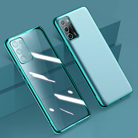 Funda Silicona Ultrafina Carcasa Transparente H01 para Oppo A55 5G Verde