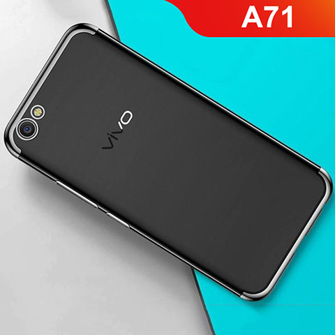 Funda Silicona Ultrafina Carcasa Transparente H01 para Oppo A71 Negro