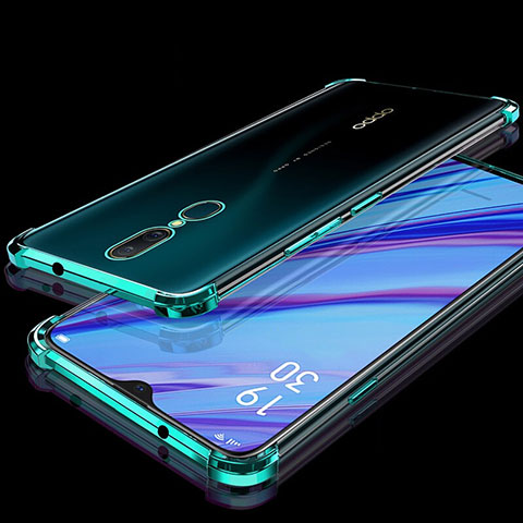 Funda Silicona Ultrafina Carcasa Transparente H01 para Oppo A9X Verde