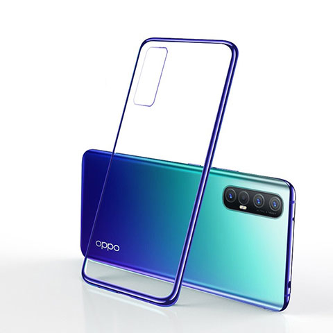 Funda Silicona Ultrafina Carcasa Transparente H01 para Oppo Find X2 Neo Azul