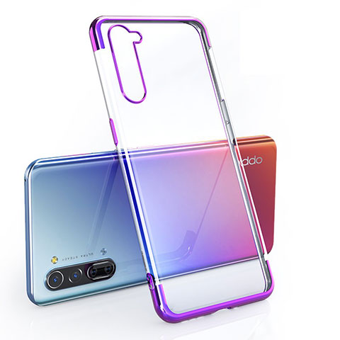 Funda Silicona Ultrafina Carcasa Transparente H01 para Oppo K7 5G Morado