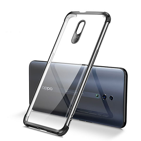 Funda Silicona Ultrafina Carcasa Transparente H01 para Oppo Reno Negro