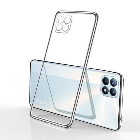 Funda Silicona Ultrafina Carcasa Transparente H01 para Oppo Reno4 SE 5G Plata