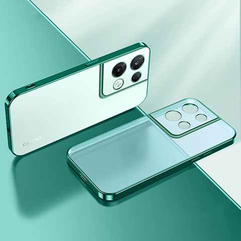 Funda Silicona Ultrafina Carcasa Transparente H01 para Oppo Reno8 Pro+ Plus 5G Verde