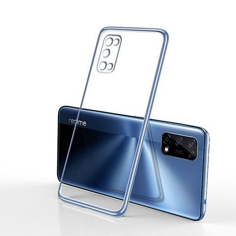 Funda Silicona Ultrafina Carcasa Transparente H01 para Realme V5 5G Azul