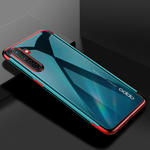 Funda Silicona Ultrafina Carcasa Transparente H01 para Realme XT Rojo