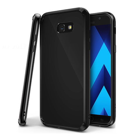 Funda Silicona Ultrafina Carcasa Transparente H01 para Samsung Galaxy A7 (2017) A720F Negro