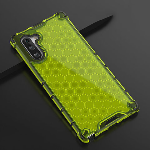 Funda Silicona Ultrafina Carcasa Transparente H01 para Samsung Galaxy Note 10 5G Verde
