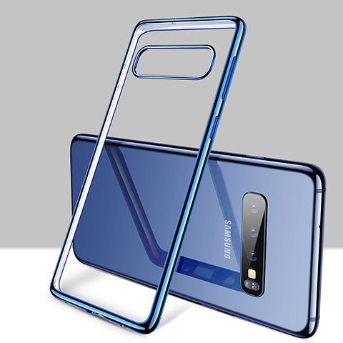 Funda Silicona Ultrafina Carcasa Transparente H01 para Samsung Galaxy S10 Plus Azul