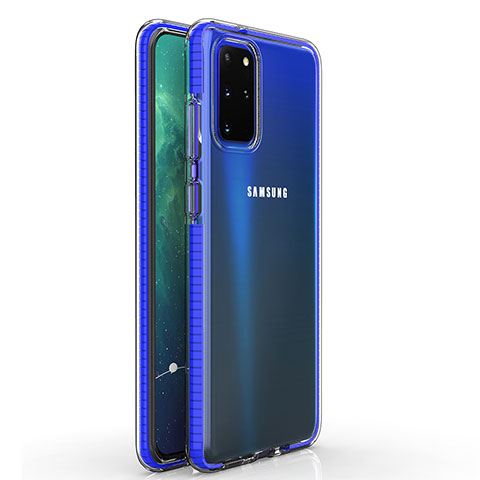 Funda Silicona Ultrafina Carcasa Transparente H01 para Samsung Galaxy S20 Plus 5G Azul