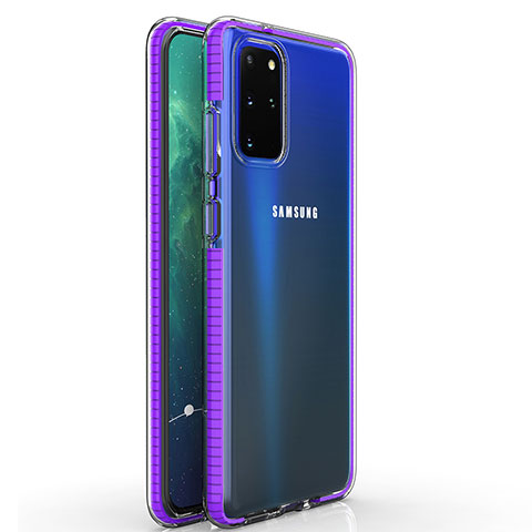 Funda Silicona Ultrafina Carcasa Transparente H01 para Samsung Galaxy S20 Plus 5G Morado