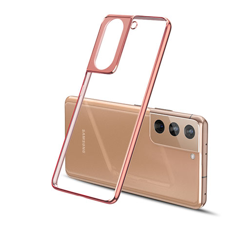 Funda Silicona Ultrafina Carcasa Transparente H01 para Samsung Galaxy S21 Plus 5G Oro