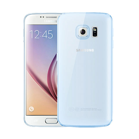 Funda Silicona Ultrafina Carcasa Transparente H01 para Samsung Galaxy S6 SM-G920 Azul