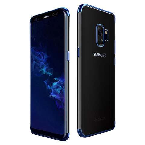 Funda Silicona Ultrafina Carcasa Transparente H01 para Samsung Galaxy S9 Azul