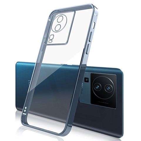 Funda Silicona Ultrafina Carcasa Transparente H01 para Vivo iQOO Neo7 5G Azul