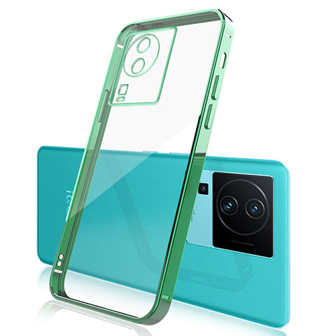 Funda Silicona Ultrafina Carcasa Transparente H01 para Vivo iQOO Neo7 5G Verde