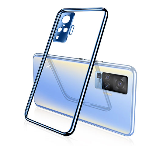 Funda Silicona Ultrafina Carcasa Transparente H01 para Vivo X51 5G Azul