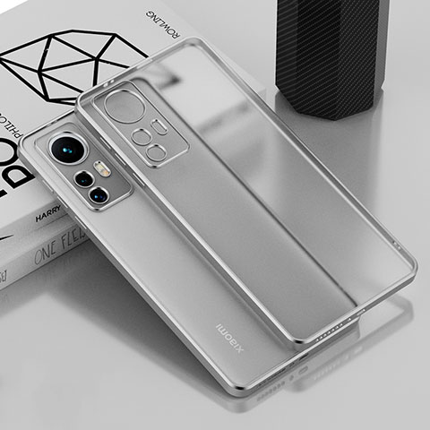 Funda Silicona Ultrafina Carcasa Transparente H01 para Xiaomi Mi 12 Pro 5G Plata