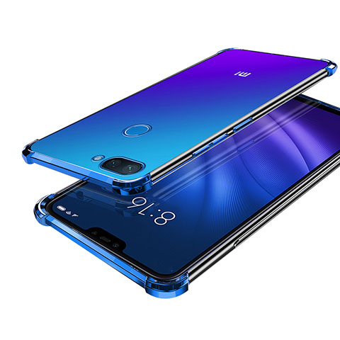 Funda Silicona Ultrafina Carcasa Transparente H01 para Xiaomi Mi 8 Lite Azul