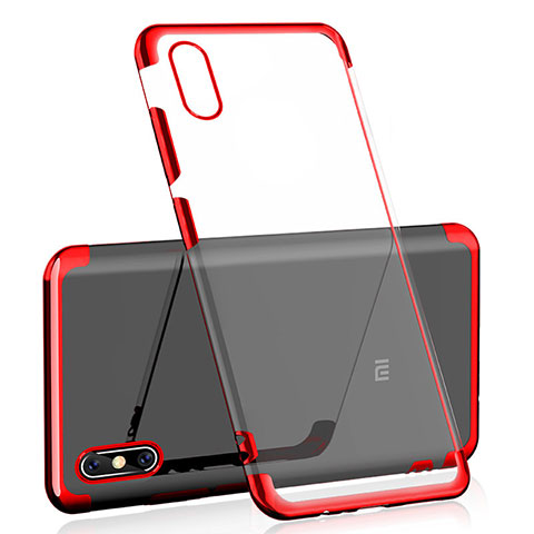 Funda Silicona Ultrafina Carcasa Transparente H01 para Xiaomi Mi 8 Pro Global Version Rojo
