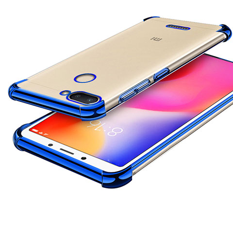 Funda Silicona Ultrafina Carcasa Transparente H01 para Xiaomi Redmi 6 Azul