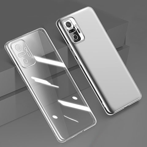 Funda Silicona Ultrafina Carcasa Transparente H01 para Xiaomi Redmi Note 10 Pro Max Claro