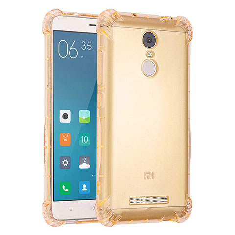 Funda Silicona Ultrafina Carcasa Transparente H01 para Xiaomi Redmi Note 3 Pro Oro