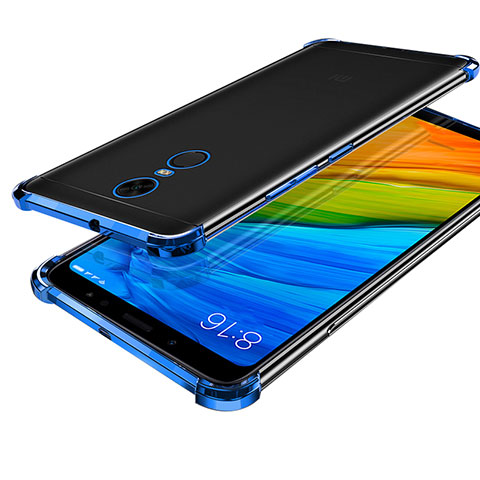Funda Silicona Ultrafina Carcasa Transparente H01 para Xiaomi Redmi Note 5 Indian Version Azul