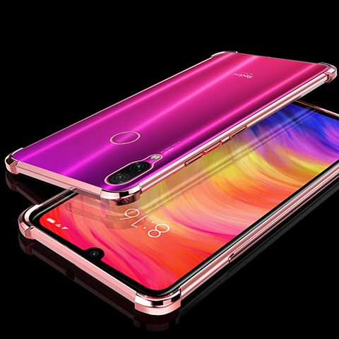 Funda Silicona Ultrafina Carcasa Transparente H01 para Xiaomi Redmi Note 7 Pro Oro Rosa