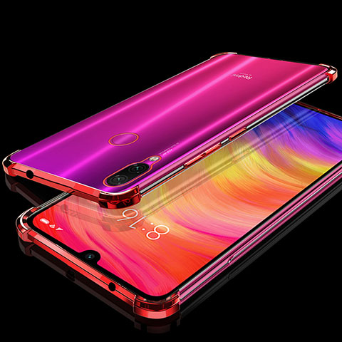 Funda Silicona Ultrafina Carcasa Transparente H01 para Xiaomi Redmi Note 7 Pro Rojo