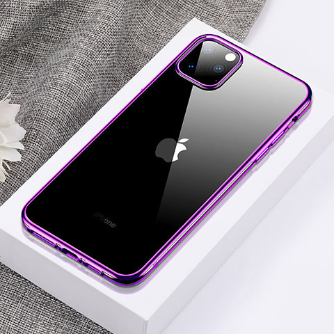 Funda Silicona Ultrafina Carcasa Transparente H02 para Apple iPhone 11 Pro Max Morado