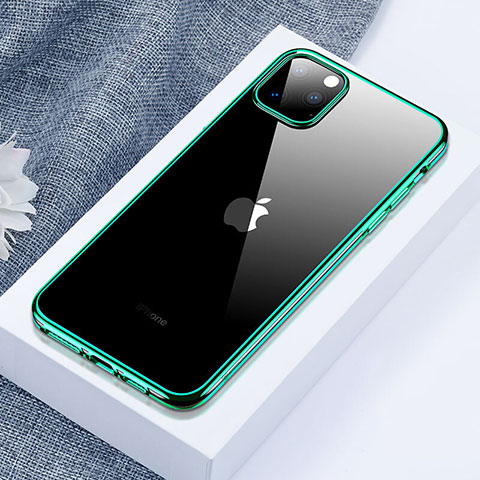 Funda Silicona Ultrafina Carcasa Transparente H02 para Apple iPhone 11 Pro Max Verde
