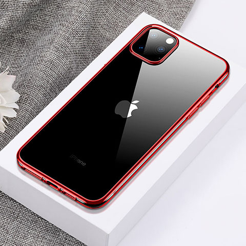 Funda Silicona Ultrafina Carcasa Transparente H02 para Apple iPhone 11 Pro Rojo