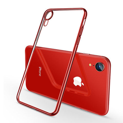 Funda Silicona Ultrafina Carcasa Transparente H02 para Apple iPhone XR Rojo