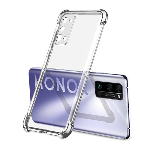 Funda Silicona Ultrafina Carcasa Transparente H02 para Huawei Honor 30 Pro+ Plus Plata