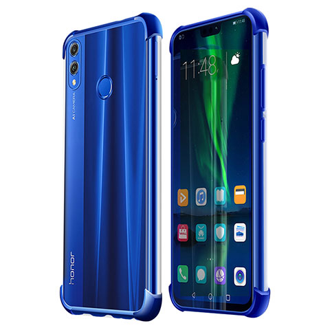 Funda Silicona Ultrafina Carcasa Transparente H02 para Huawei Honor 8X Azul