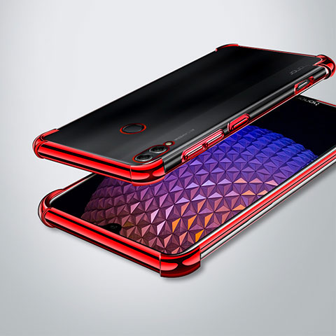 Funda Silicona Ultrafina Carcasa Transparente H02 para Huawei Honor 8X Max Rojo