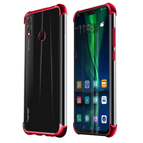 Funda Silicona Ultrafina Carcasa Transparente H02 para Huawei Honor 8X Rojo